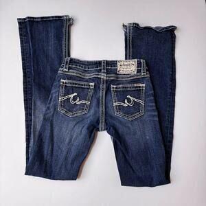 Anoname Cotton Joelle Boot Cut Denim Dark Wash Low Rise Jeans Women's 25